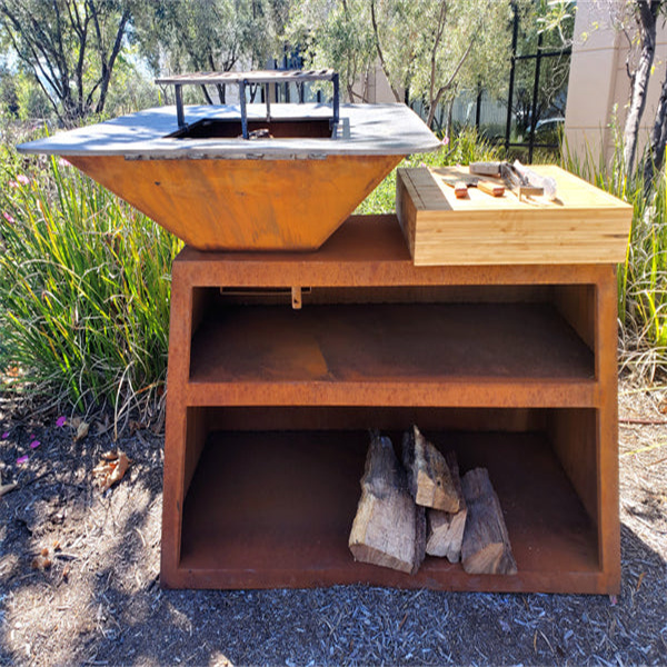 Wholesale Price Corten Steel Fireplace Grill Barbeque Lovers